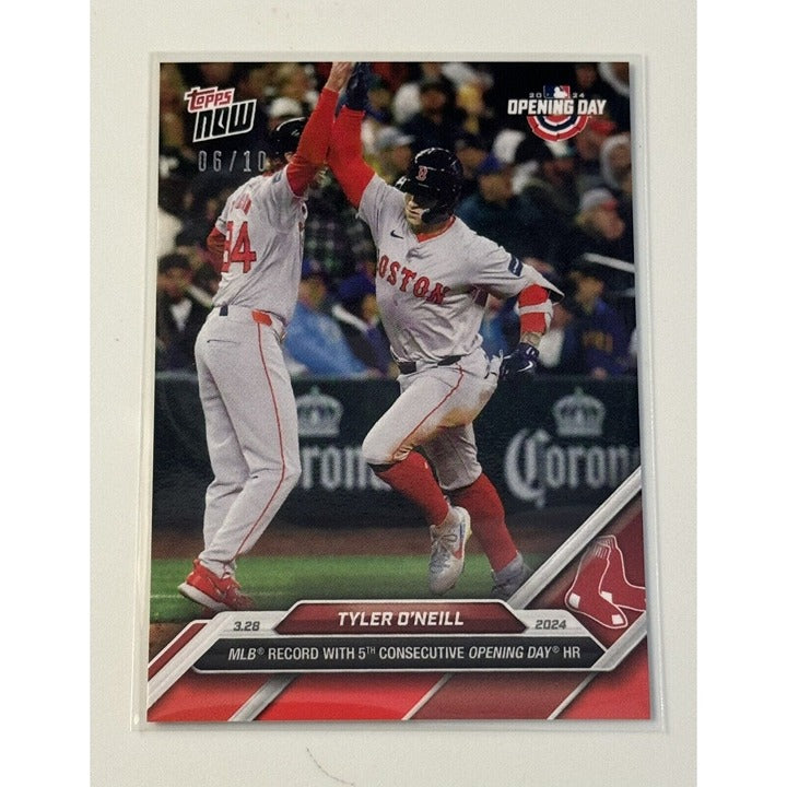 6-10* Tyler O’Neill RC Topps Now 14 Boston Red Sox Rookie Opening Day - HR Card