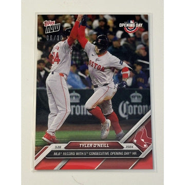 6-10* Tyler O’Neill RC Topps Now 14 Boston Red Sox Rookie Opening Day - HR Card