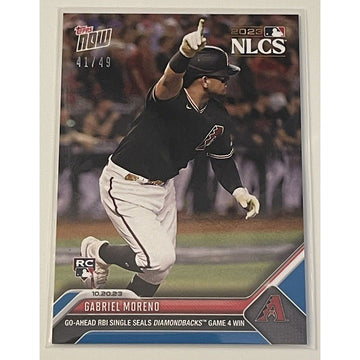 Gabriel Moreno* /49 RC Arizona D’Backs 2023 MLB TOPPS NOW 1027 World Series Card