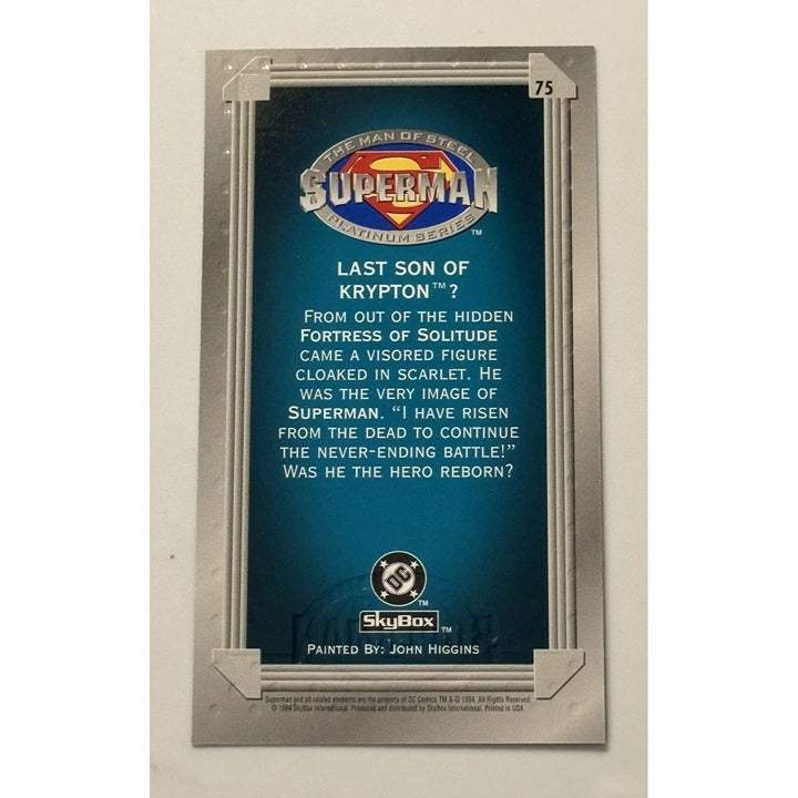 SkyBox Superman: Man 1994 SkyBox Superman: Man of Steel Platinum Series Super Hero DC Marvell Card 75
