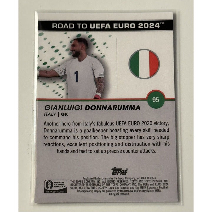 2023-24 Topps Pristine UEFA Road To Euro Gianluigi Donnarumma - Futbol Card #95