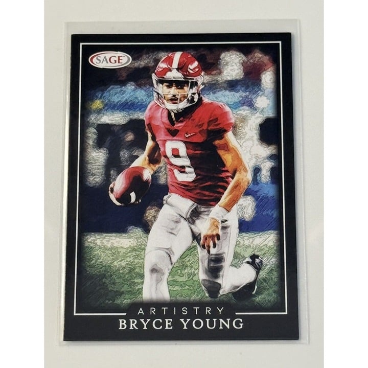 Bryce Young RC 2022 Sage High Series Artistry Gold ART-BY - Alabama/NFL Panthers