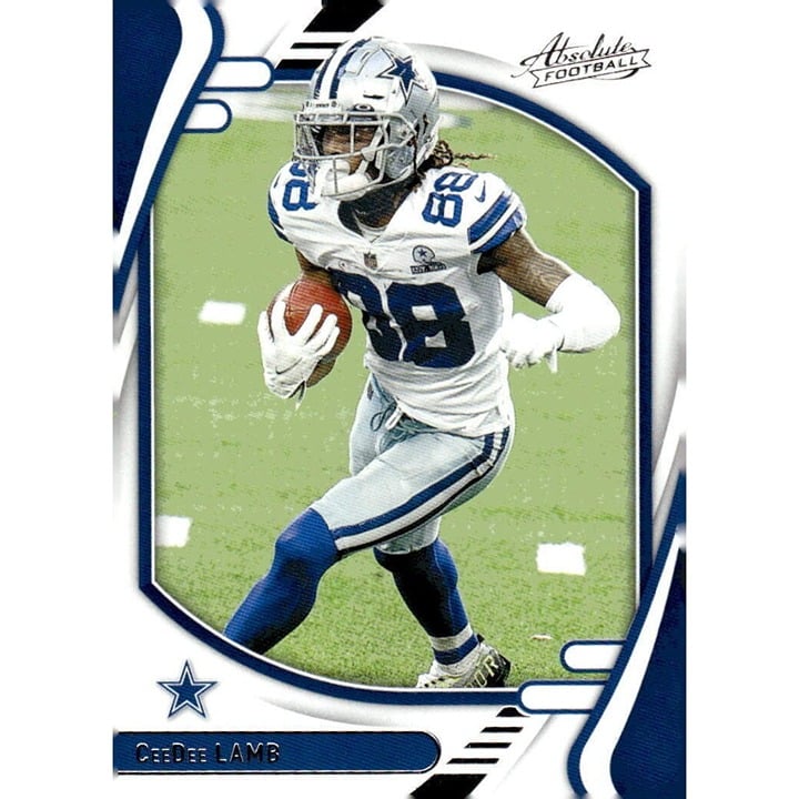 2021 Panini Absolute NFL Football Card #51 - CeeDee Lamb - Blue Dallas Cowboys*