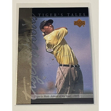 Tiger Woods RC 2001 Upper Deck - PGA Tiger's Tales #TT14 PGA Tour Rookie Of Year