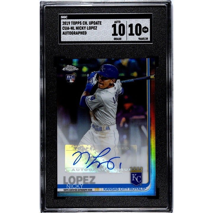 2019 Topps Chrome Update Nicky Lopez* RC  Auto Refractor Card #CUA-NL MLB Braves