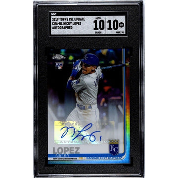 2019 Topps Chrome Update Nicky Lopez* RC  Auto Refractor Card #CUA-NL MLB Braves