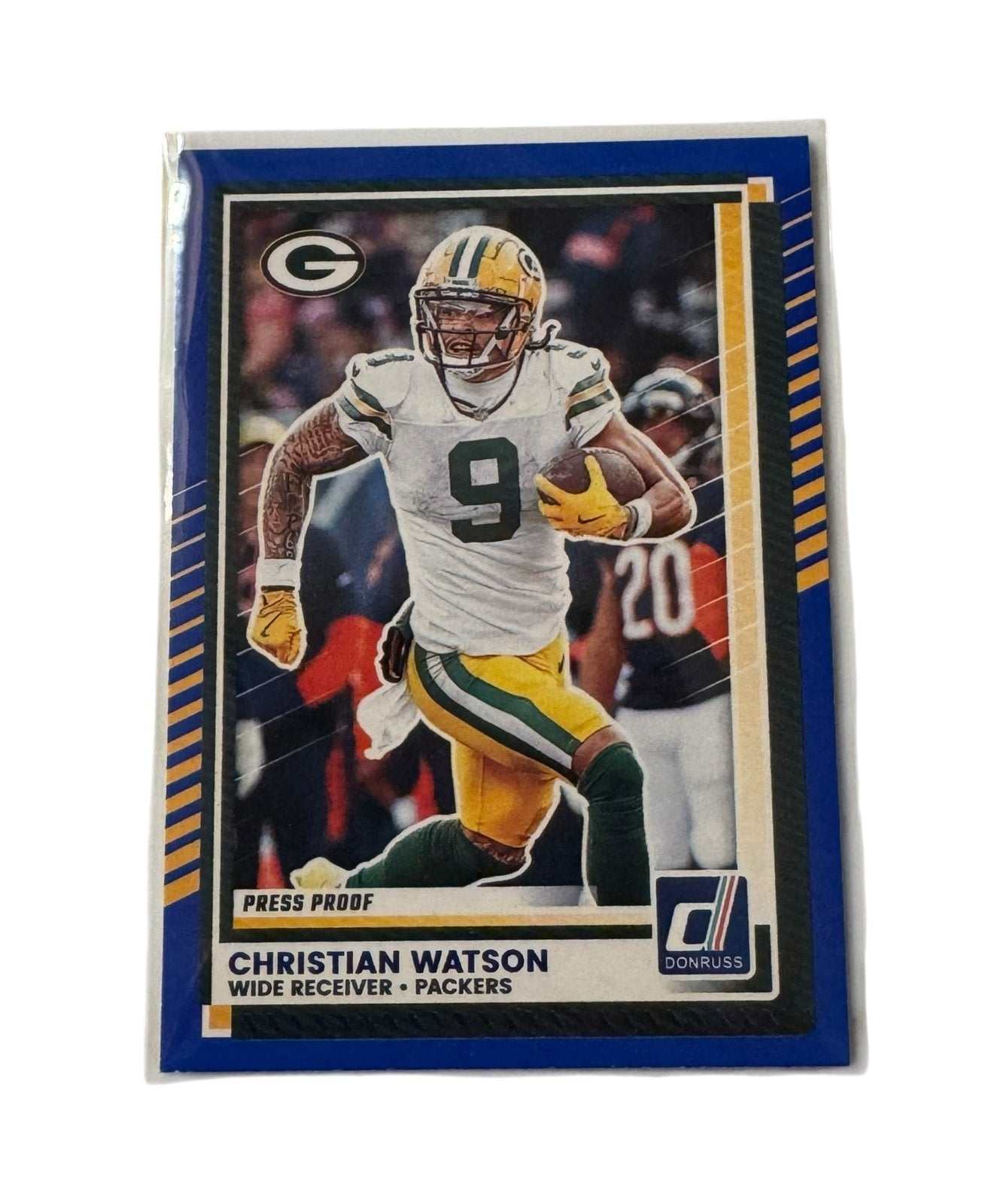 Christian Watson 2025 Donruss Press Proof NFL Green Bay Packers football card