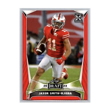 Jaxon Smith-Njigba 2023 Leaf Draft Rookie Card #55 RED NCAA Ohio State Buckeyes*