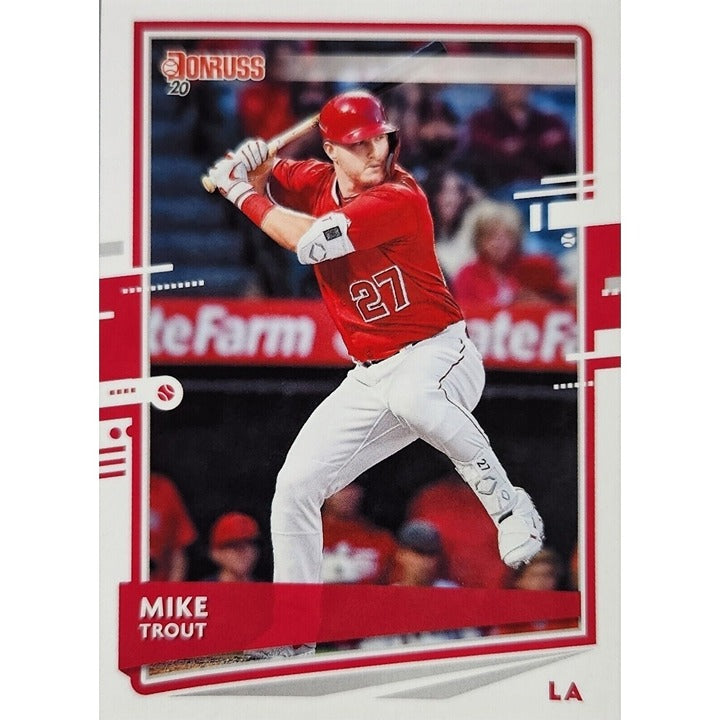 Mike Trout 2020 Panini Donruss MLB Baseball  Card #129 - MLB Los Angeles Angels*