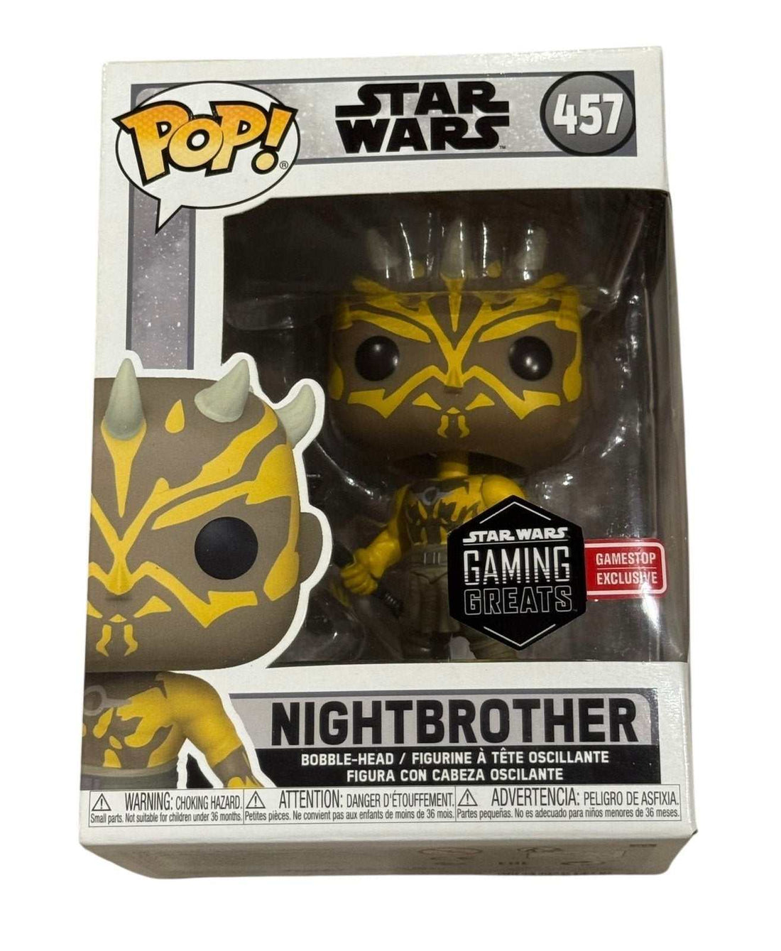 Funko Pop Star Wars Nightbrother #457 GameStop Exclusive with yellow tribal markings from Jedi Fallen Order