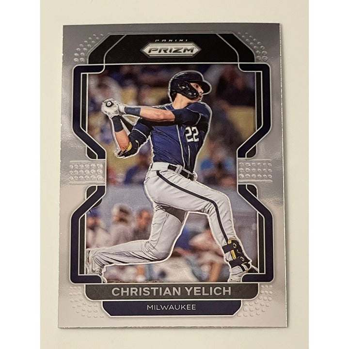 2022 Prizm Baseball Christian Yelich Milwaukee Brewers card #52