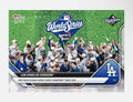 LA Dodgers 2025 World Series Champs Topps Now collectible card celebrating back-to-back championship win