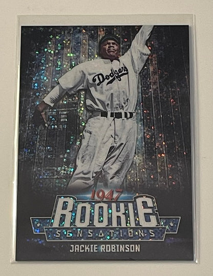 2015 Topps Chrome Update trading card features the iconic Jackie Robinson RSC-16