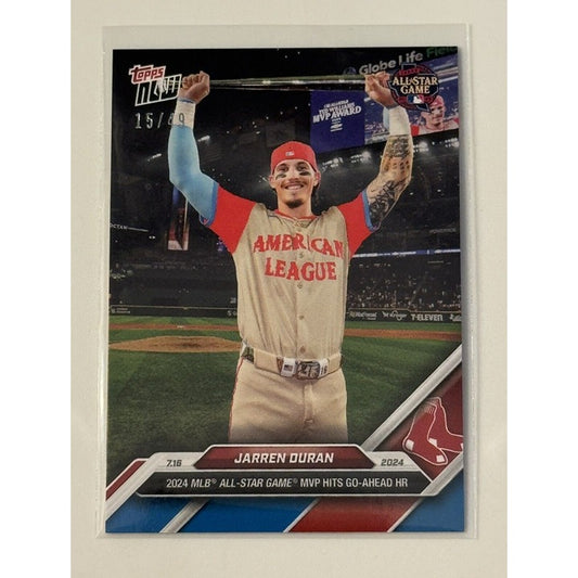 15/49 Jarren Duran RC All-Star Game MVP 2024 MLB TOPPS NOW Card 438 Red Sox MVP*