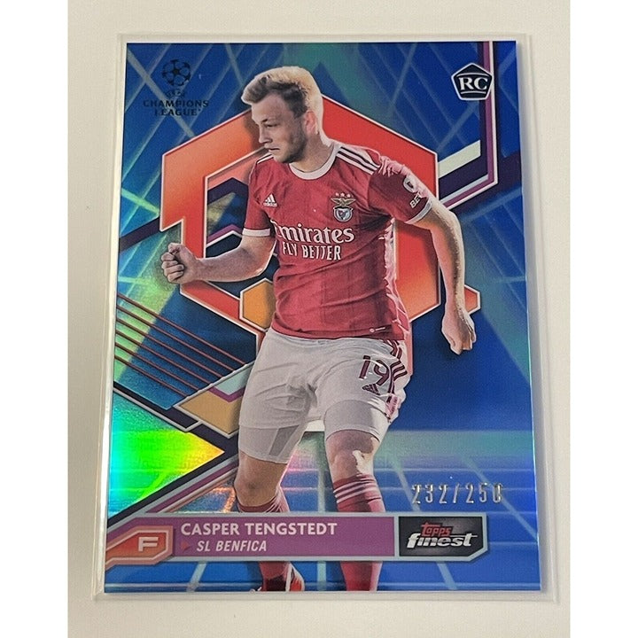 Casper Tengstedt 2022-23 Topps Finest UEFA Purple Refractor RC /299 #49 Benfica*