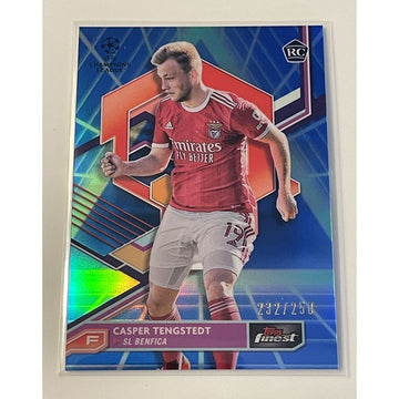 Casper Tengstedt 2022-23 Topps Finest UEFA Purple Refractor RC /299 #49 Benfica*
