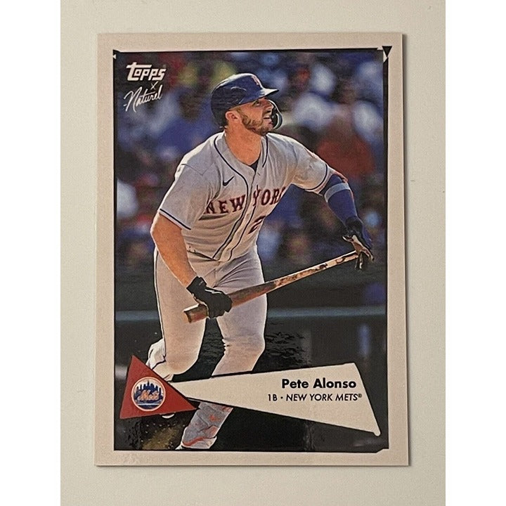 2022 Topps X 1952 - Naturel Pete Alonso - Card #32 - MLB New York Mets Baseball