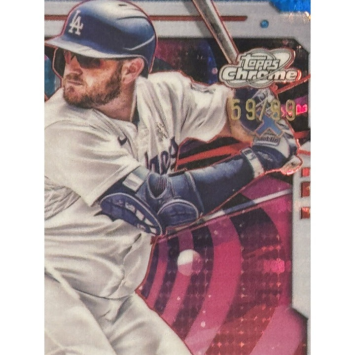 67/99 COLOR MATCH! 2024 Topps Chrome Cosmic Max Muncy BLUE Refractor Dodgers MLB