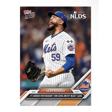 Sean Manaea* 1st Postseason Win Mets 2024 MLB Topps NOW NY Mets Card 814 IN HAND