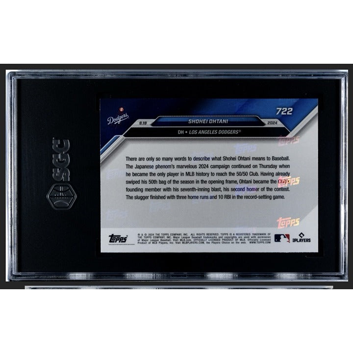 2024 Topps Now SHOHEI OHTANI #722 1st 50/50 Player In History LA Dodgers SGC 9.5