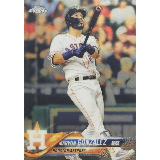 2018 Topps Chrome - Marwin Gonzalez* #38 - MLB Houston Astros World Series Champ