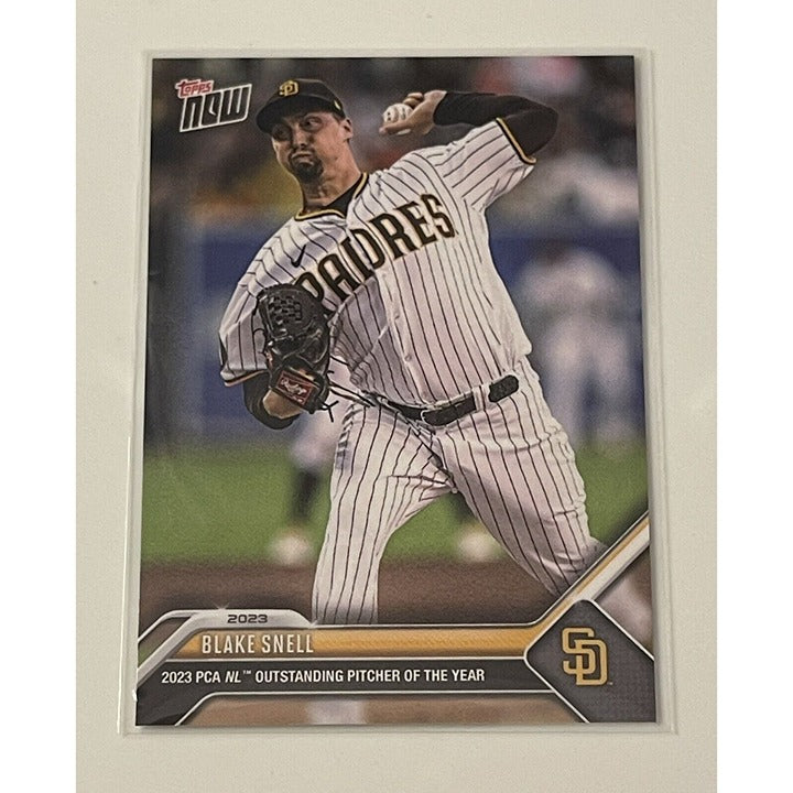 Blake Snell 2023 Topps NOW PCA Blue Card #PCA-8 NL Pitcher of the Year - Padres*