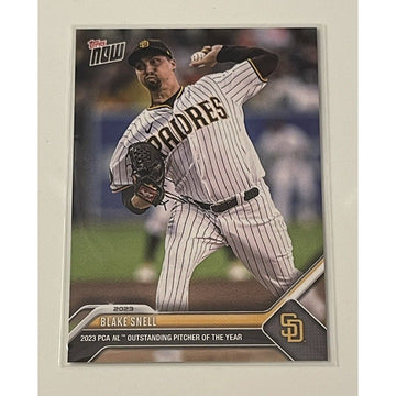 Blake Snell 2023 Topps NOW PCA Blue Card #PCA-8 NL Pitcher of the Year - Padres*