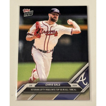 Chris Sale /552* TOP 50 IN ALL-TIME Ks - MLB Braves 2024 Topps Now 663 CY Young?