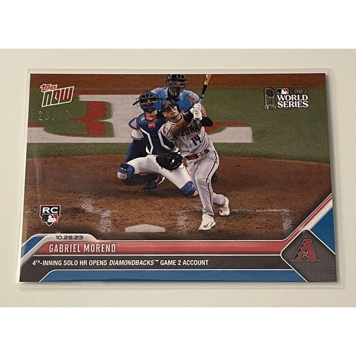 2023 Topps NOW 23/49 Gabriel Moreno RC 4th Inning  HR - World Series Card #1054*