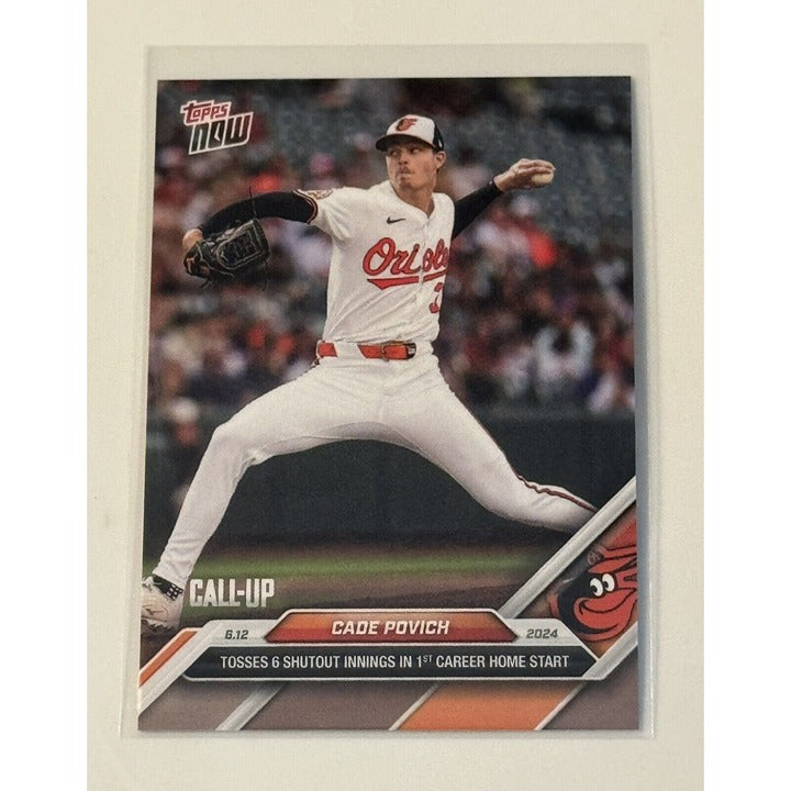 Cade Povich RC* Call-Up 6 Shutout Inning - 2024 MLB TOPPS NOW Card 293 - PR:1070