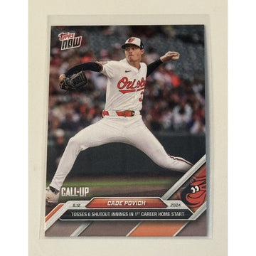 Cade Povich RC* Call-Up 6 Shutout Inning - 2024 MLB TOPPS NOW Card 293 - PR:1070