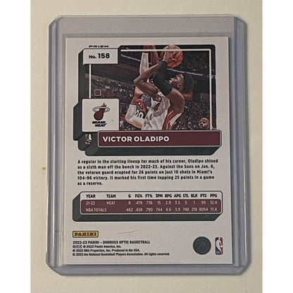 2022-23 Donruss Optic Victor Oladipo Fast Break Prizm Card #158 - NBA Miami Heat