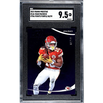 80/99* 2023 Prestige Isiah Pacheco Premium Xtra Points NFL Chiefs #146 - SGC 9.5