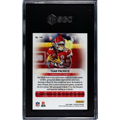 80/99* 2023 Prestige Isiah Pacheco Premium Xtra Points NFL Chiefs #146 - SGC 9.5