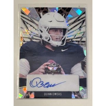 3/5 Quinn Ewers RC* Auto - 2022 Leaf Valiant NCAA TEXAS Longhorns - Card #PA-QE1