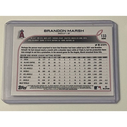 Brandon Marsh RC 2022 Topps Chrome RC MLB Los Angeles Angels Rookie Baseball 133