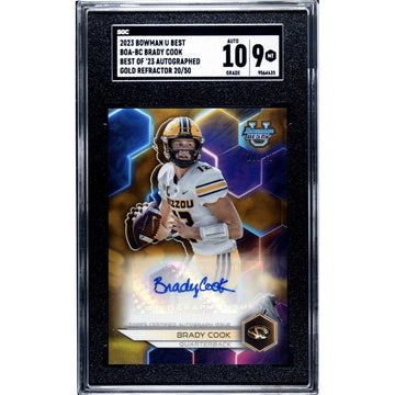 20/50* 2023 Bowman U Best Brady Cook RC Auto Best of 23 Orange Refractor - SGC 9