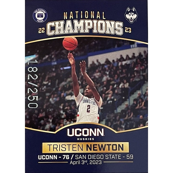 Tristen Newton* RC* 182/250* 2022 Campus Collection Players Trunk UCONN Huskies*