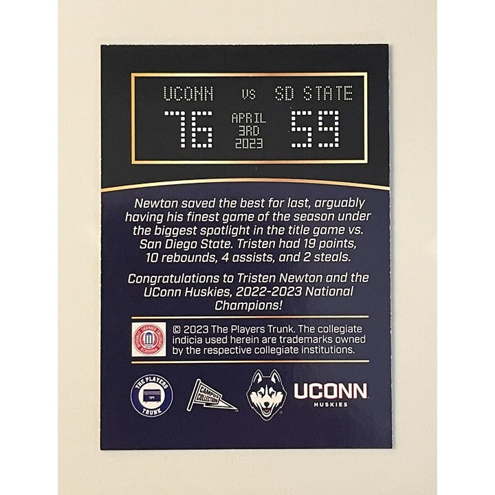 Tristen Newton* RC* 182/250* 2022 Campus Collection Players Trunk UCONN Huskies*