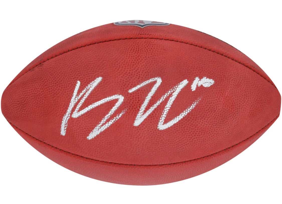 Bo Nix RC signed Wilson Duke NFL football with bold autograph and Fanatics Authentic certification