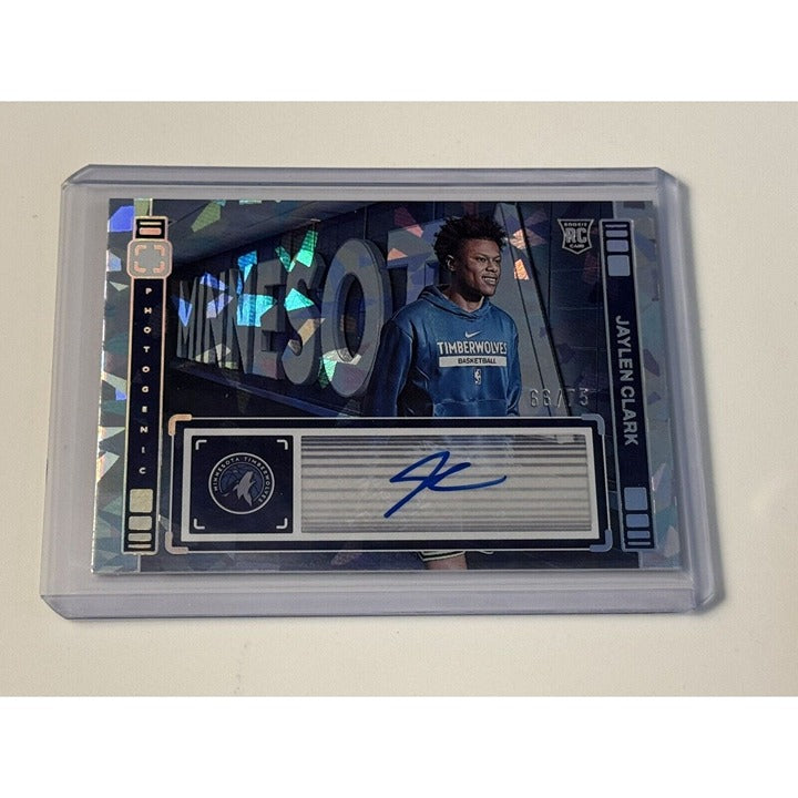 2023-24 Panini Photogenic 66/75 Jaylen Clark RC* Autograph* - NBA TWolves Rookie