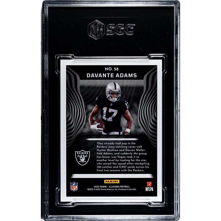 2022 Panini Illusions Davante Adams Las Vegas Raiders graded SGC 9.5 football trading card