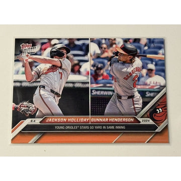 3/5! Jackson Holliday & Gunnar Henderson Go Yard* MLB Orioles 2024 Topps Now 513