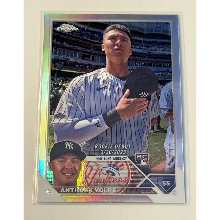 2023 Topps Chrome Update Anthony Volpe RC Yankees Rookie Debut Refractor #USC35*