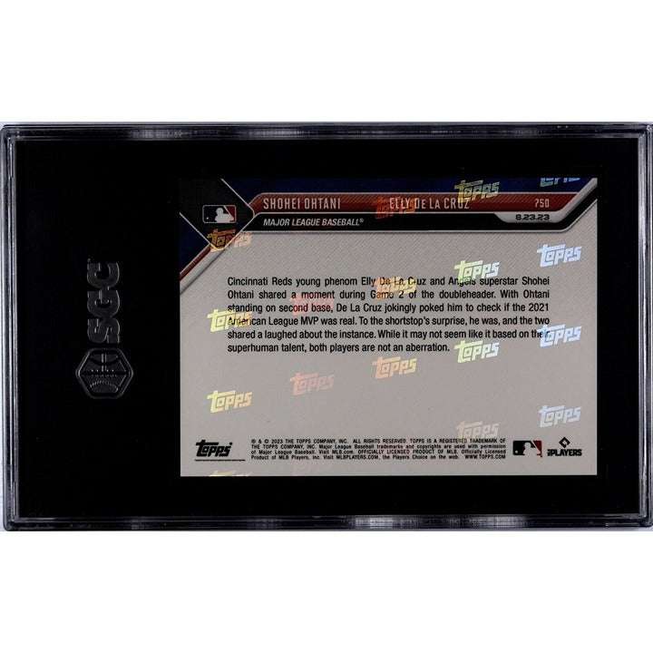 2024 Bowman Elly De La Cruz RC Cincinnati Reds baseball card graded SGC 10 Mint in protective case