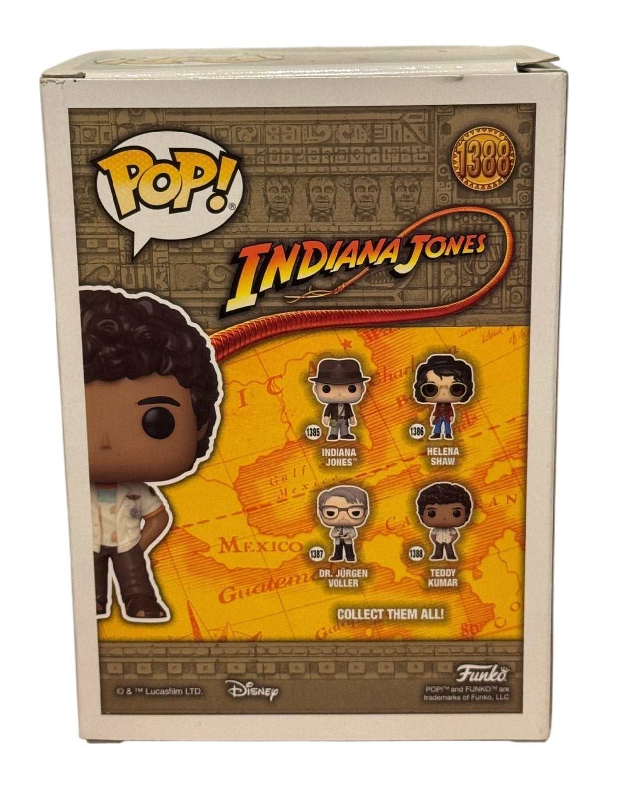 Funko Pop Teddy Kumar vinyl figure from Indiana Jones Dial of Destiny in mint box