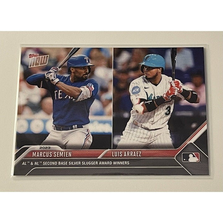 2023 Topps Now Marcus Semien/Luis Arraez Silver Slugger - Second Base Card #SS-3