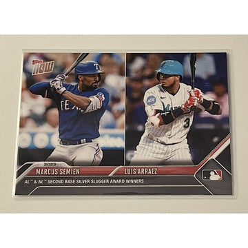 2023 Topps Now Marcus Semien/Luis Arraez Silver Slugger - Second Base Card #SS-3
