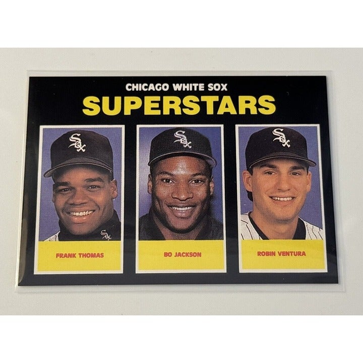 Frank Thomas Bo Jackson Robin Ventura - MLB AL Chicago White Sox Superstars - EX
