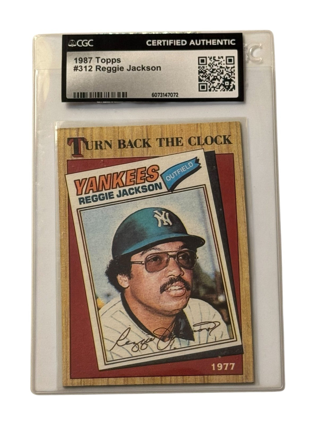 Reggie Jackson 1987 Topps Turn Back The Clock vintage baseball card CGC certified